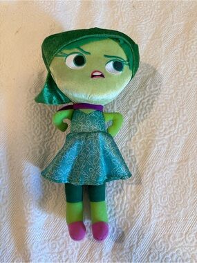 Disney 2015 Pixar Inside Out Disgust Plush Green Soft Stuffed Toy Emotion